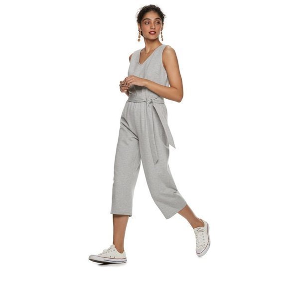 Popsugar Gray Jumpsuit‎ with Belt - Picture 3 of 9